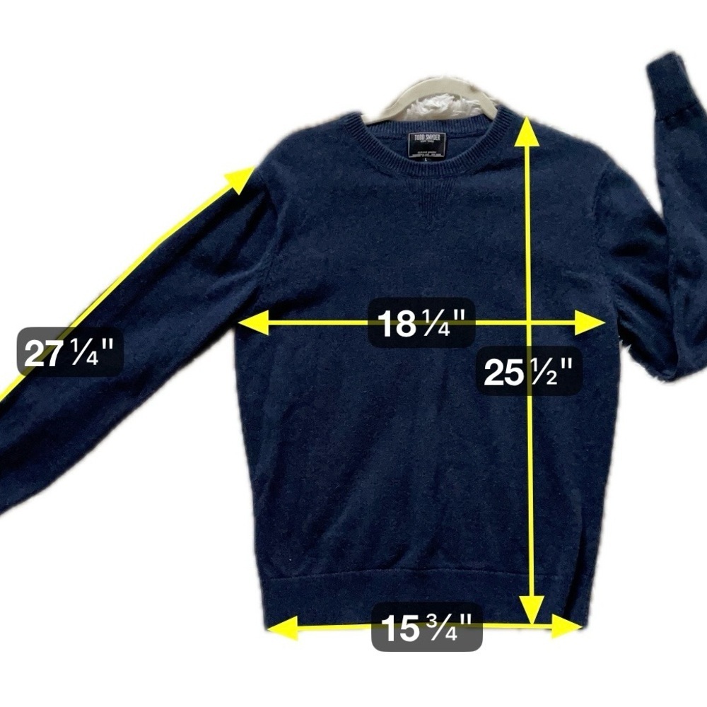 Todd Snyder Men’s Dark Gray Sweater Cashmere Cotton Crewneck Minimalist Large - Picture 3 of 7